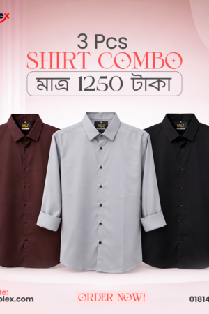 🔥 3 Pcs Premium Shirt Combo 🔥